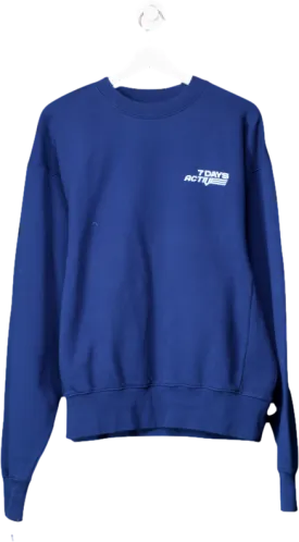 7 Days Active Blue Crew Neck Sweatshirt UK S