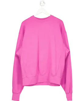 7 Days Active Purple Oversized Monday Crew Neck Sweatshirt UK M