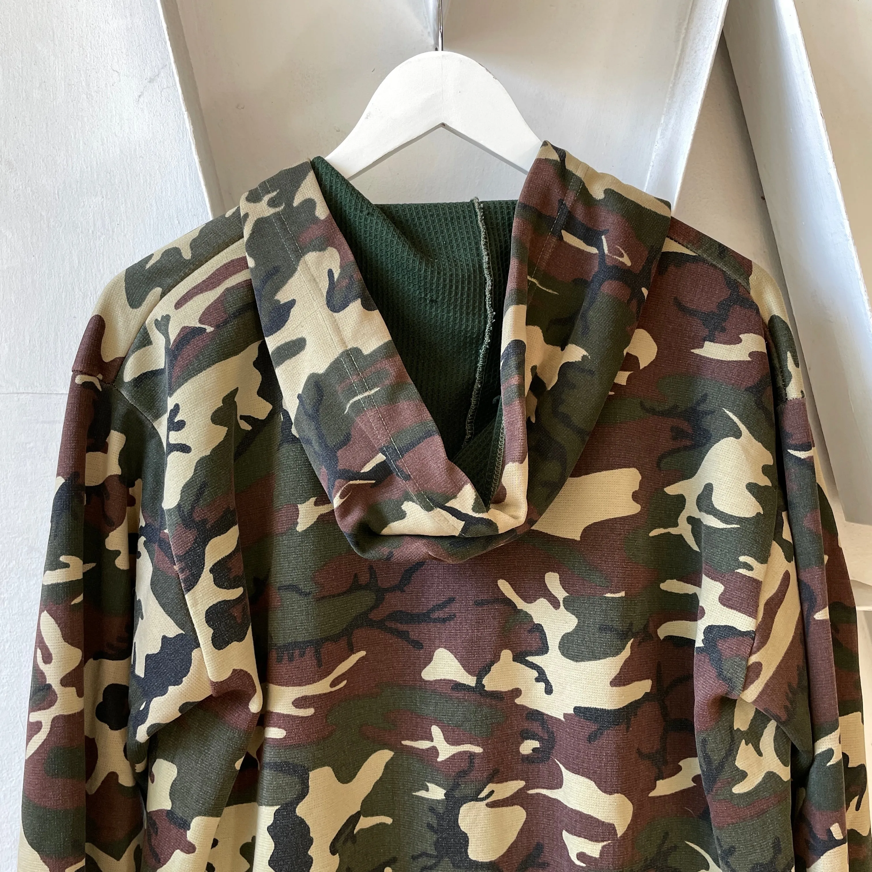 80’s Camo Zip-Up Hoodie - Large