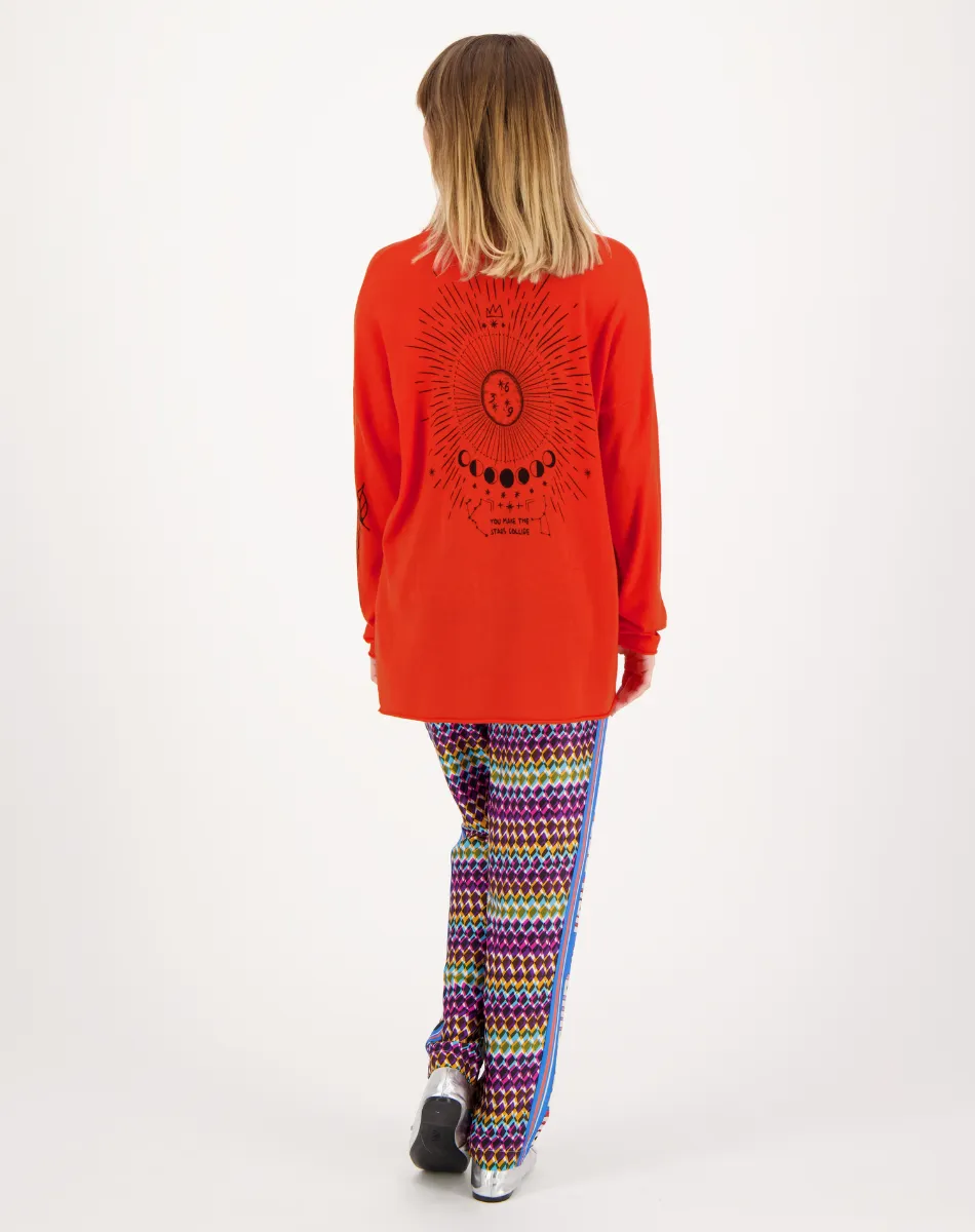 Arleth V-Neck Orange Sweater