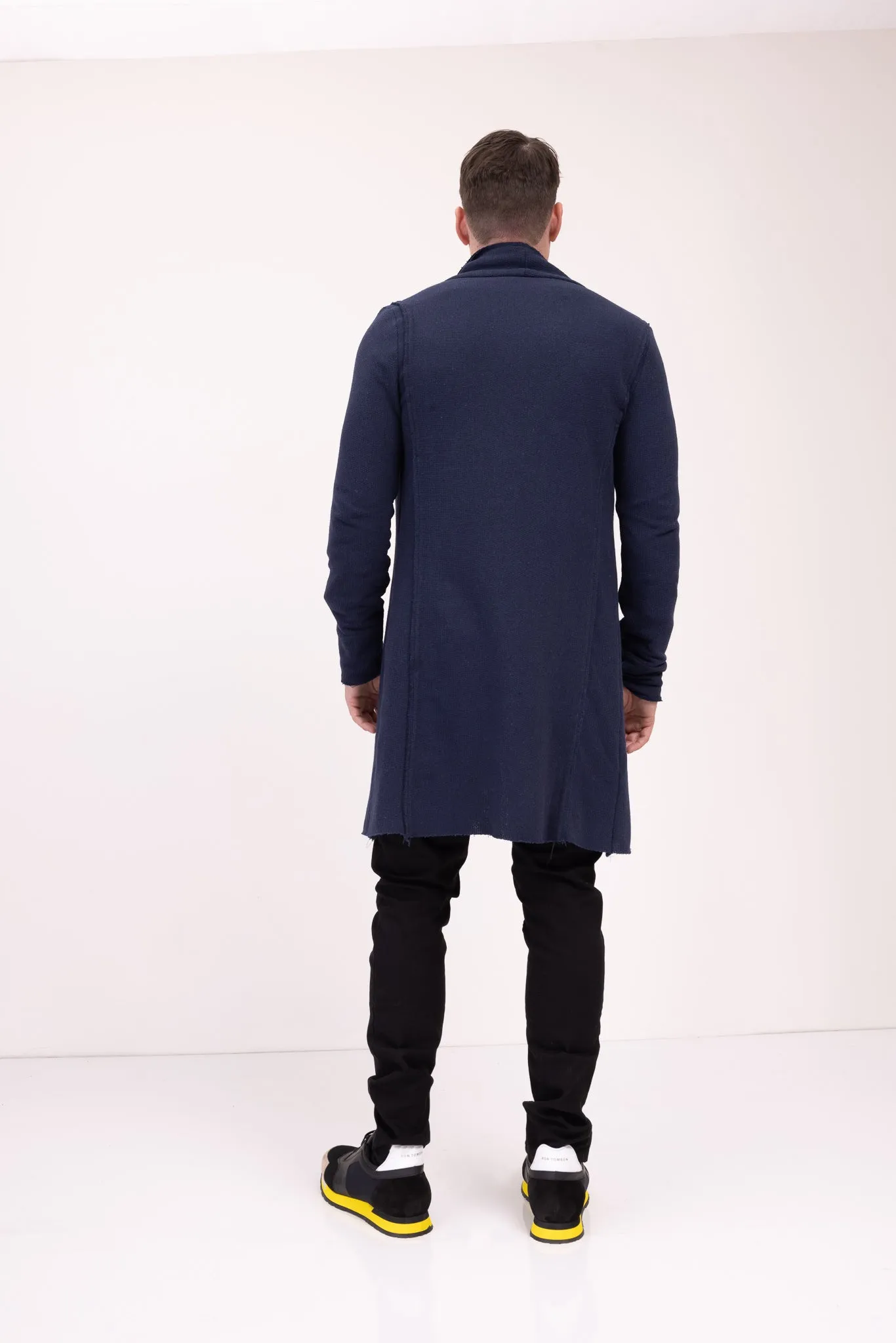 Asymmetric Rebel Cardigan - Navy