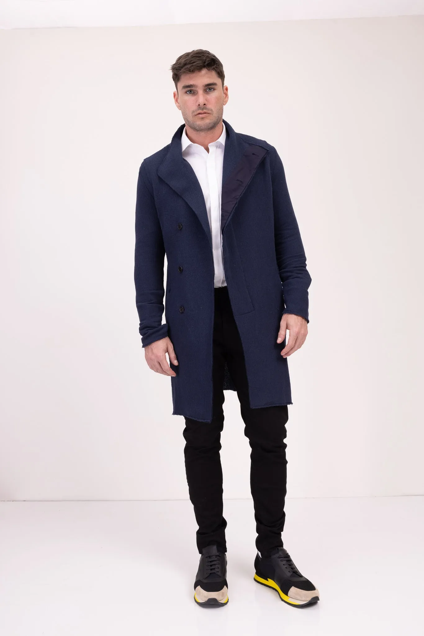 Asymmetric Rebel Cardigan - Navy