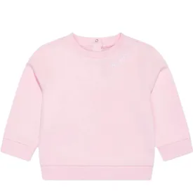 Balmain Baby Embroidered Logo Pink Sweatshirt