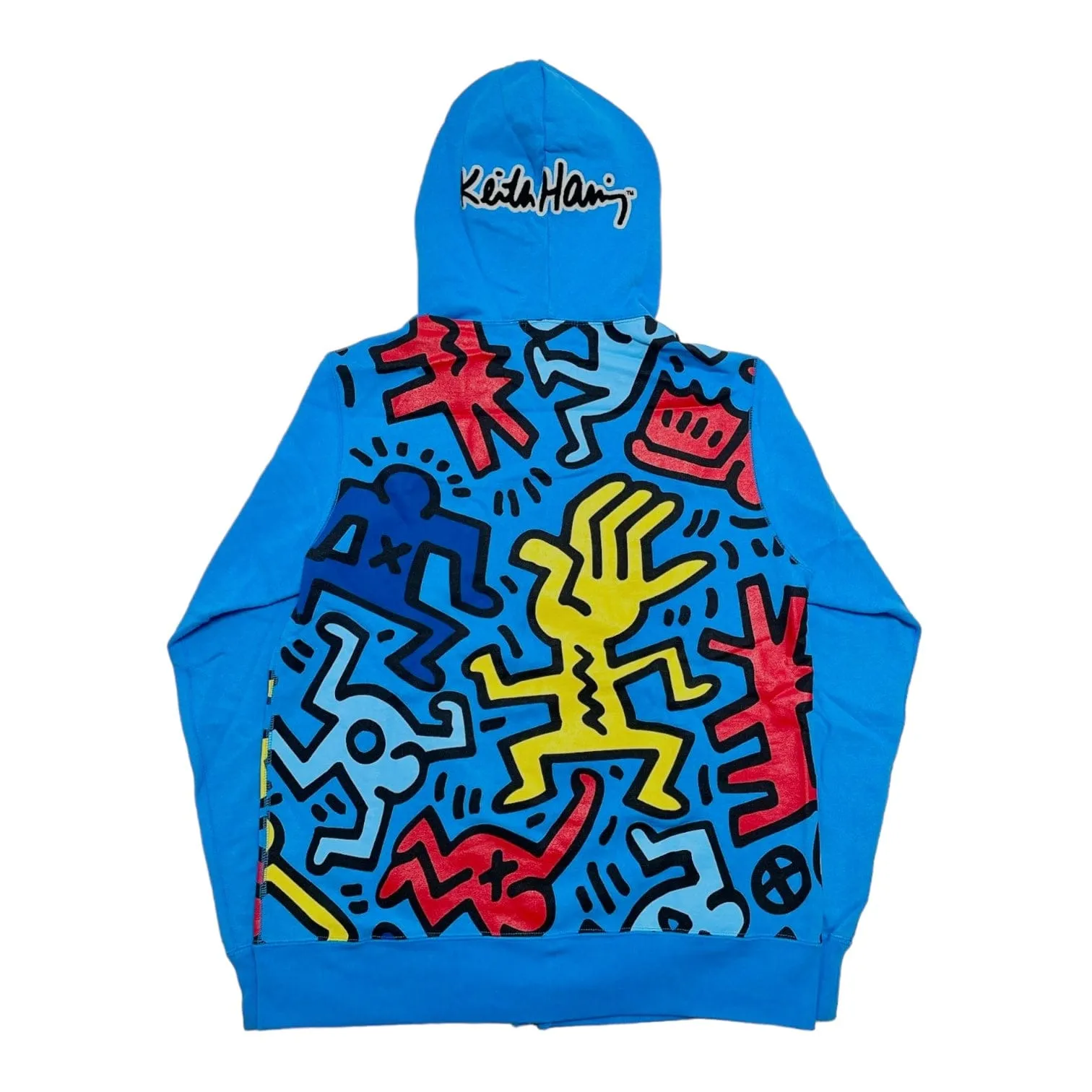 BAPE x Keith Haring Shark Full Zip Hooded Sweatshirt Blue Pre-Owned