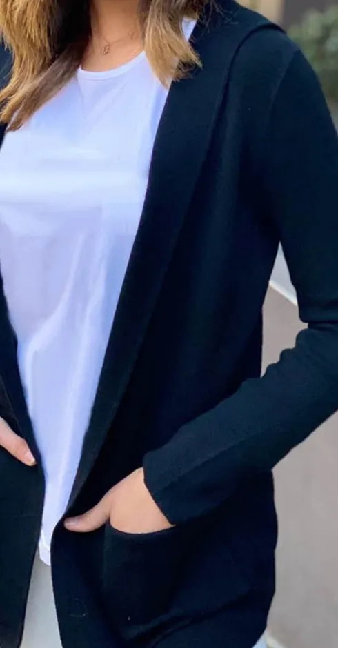 Belle Hooded knit Cardi