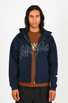 Candice 'After Hours' Full-Zip Hooded Sweatshirt in Navy