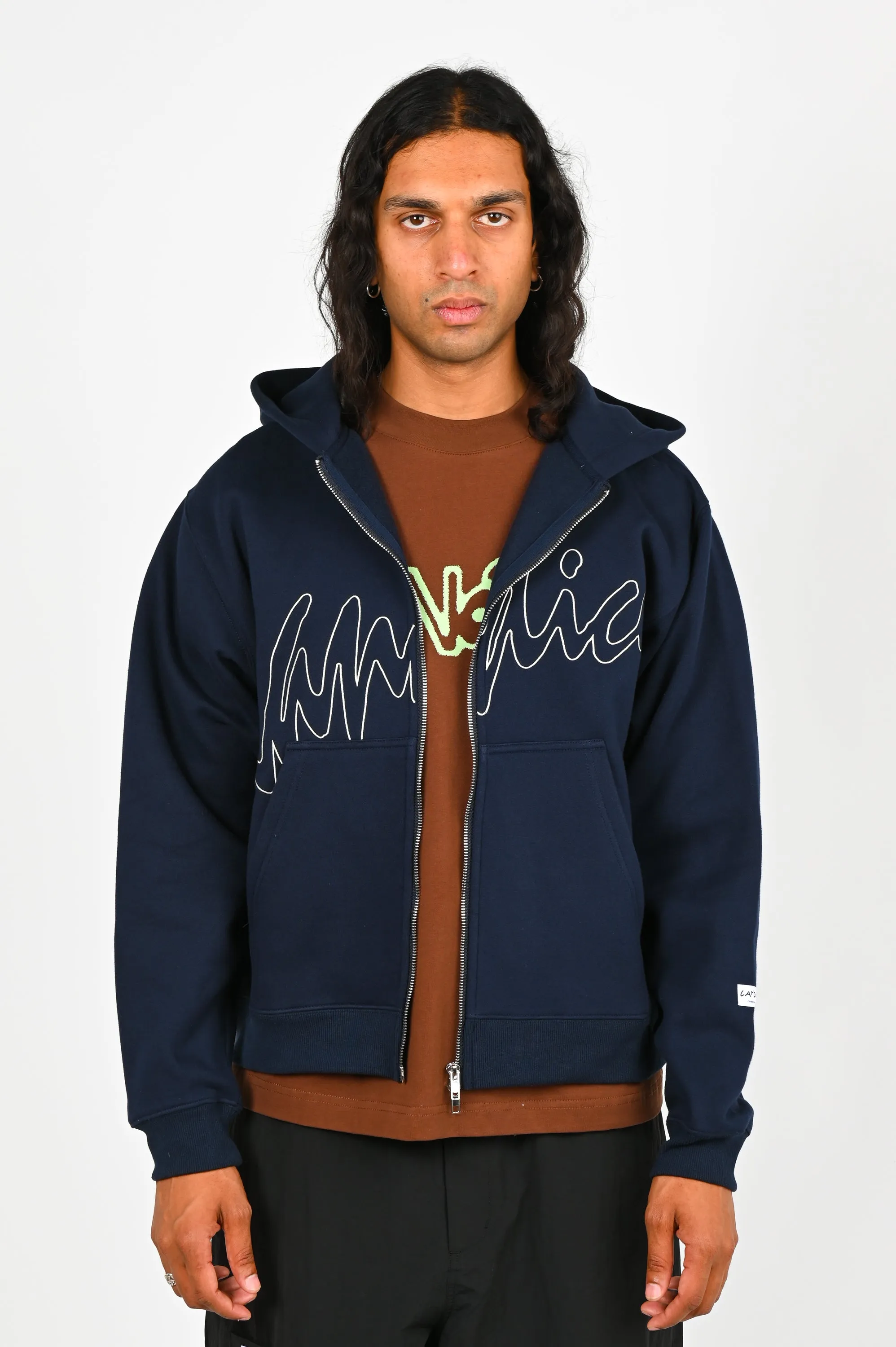 Candice 'After Hours' Full-Zip Hooded Sweatshirt in Navy