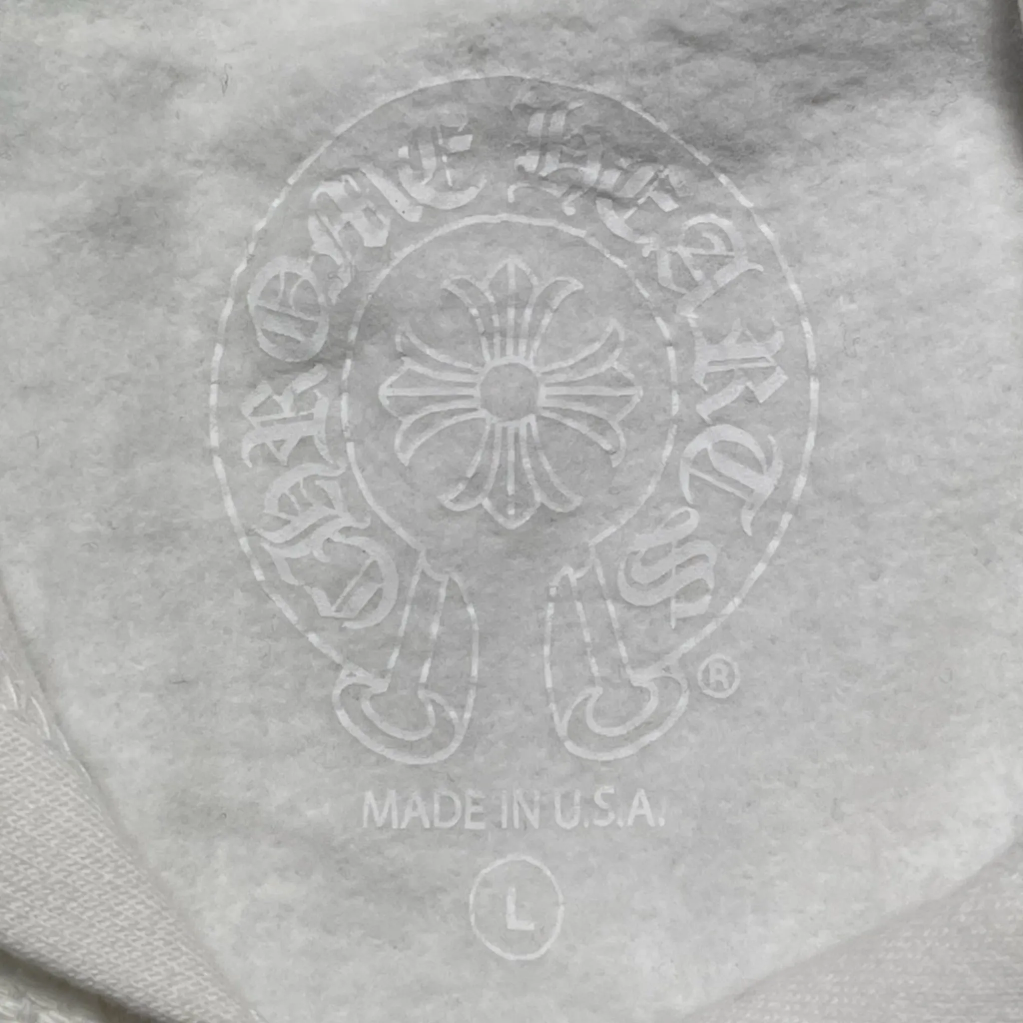 Chrome Hearts Vertical Logo Zip Up Hooded Sweatshirt White