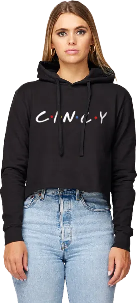 CINCY Friends Women's Cropped Hoodie