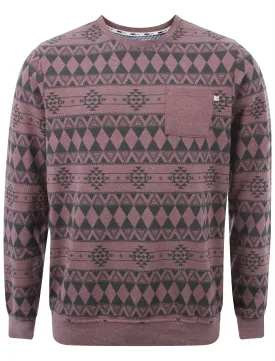 D-Code Jude crew neck sweatshirt in Plum Marl