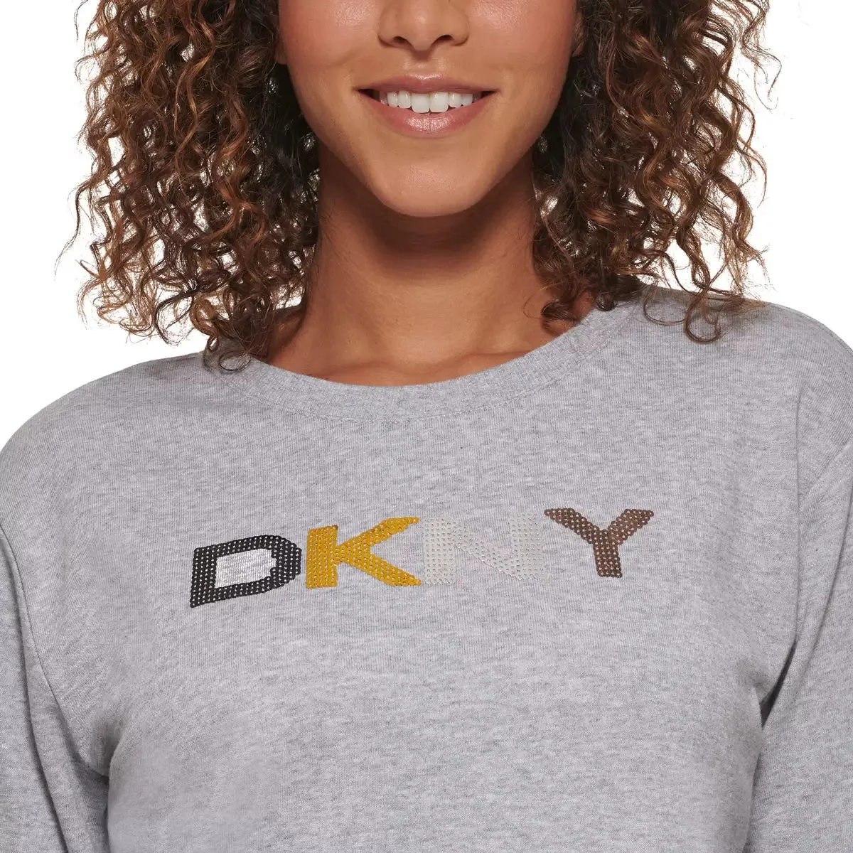 DKNY Women's Sequin Sweatshirt, Size: L