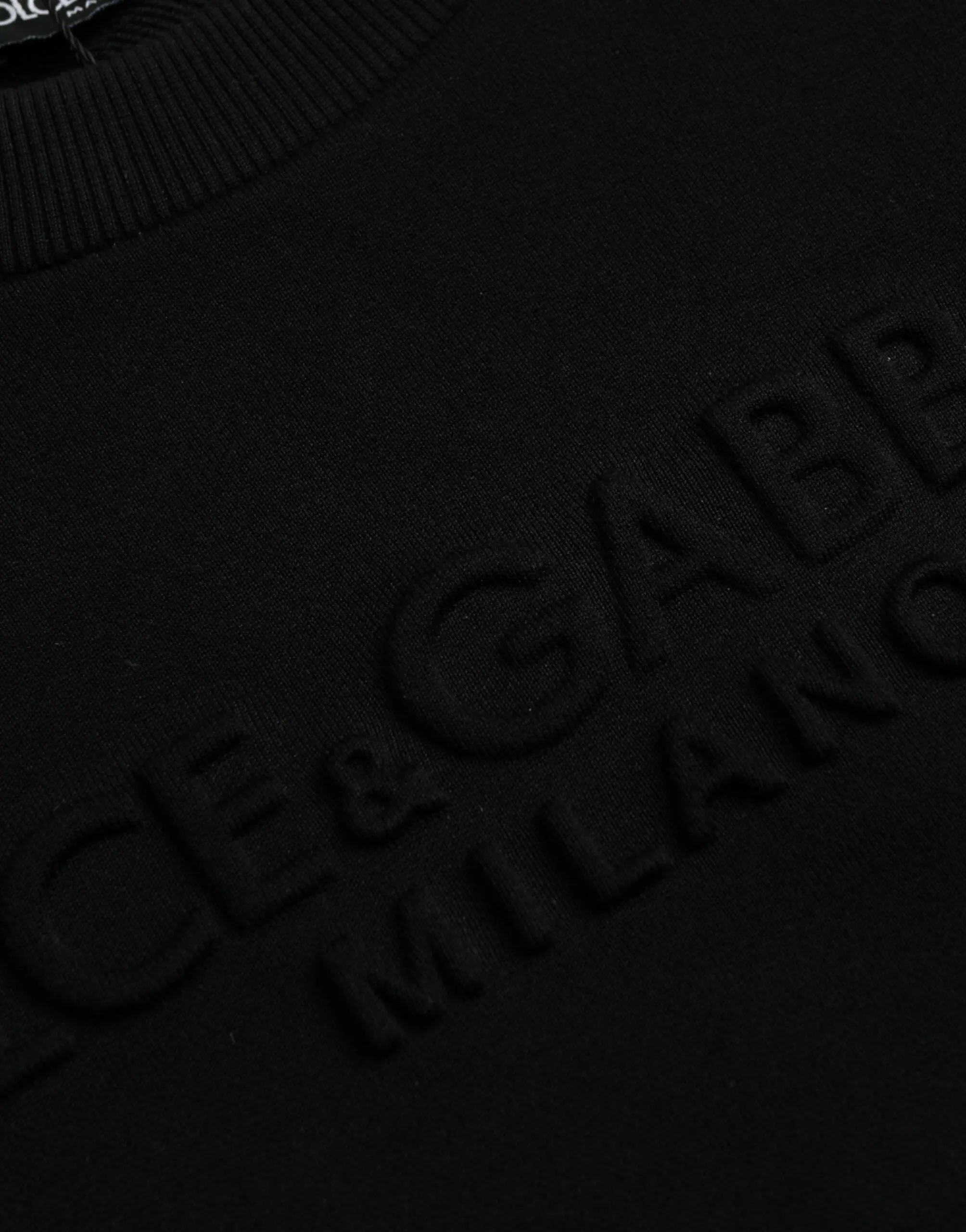 Dolce & Gabbana Black Cotton Long Sleeves Sweatshirt Sweater