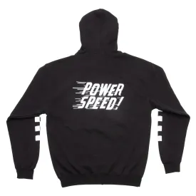 Edelbrock 289312 SWEATSHIRT; ZIP HOODIE CHECKERED PAST BLACK (L)