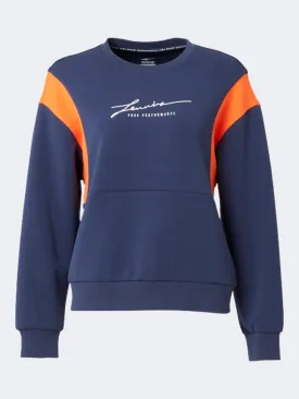 Erke Pullover Women Tennis Sweatshirt Navy/Orange