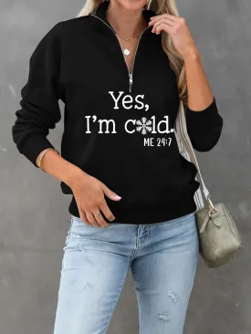 Fashion Long Sleeve Printed Zip Up Sweatshirt