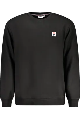 FILA BLACK MEN'S ZIP-FREE SWEATSHIRT