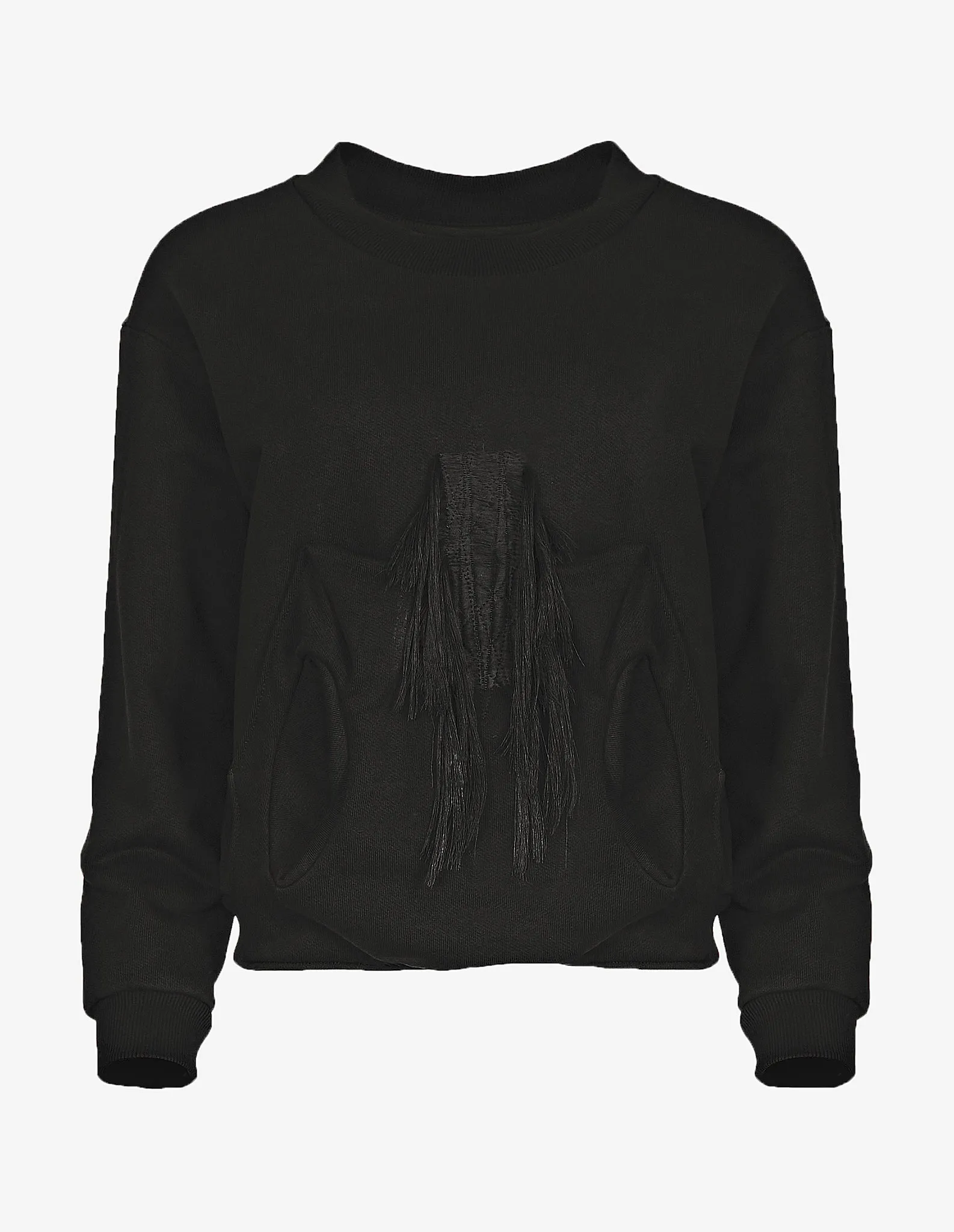 Fringed-Patch Sweatshirt