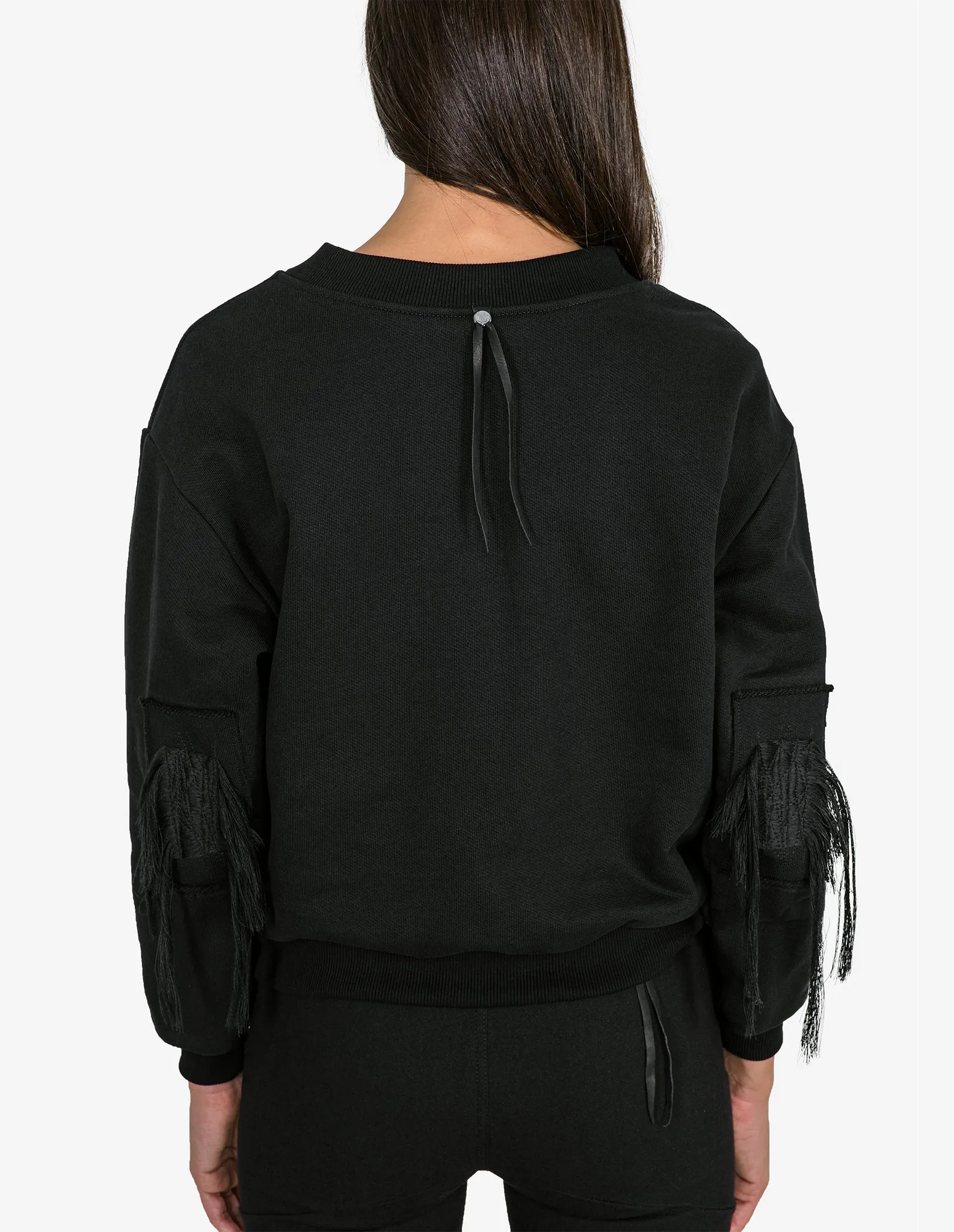 Fringed-Patch Sweatshirt