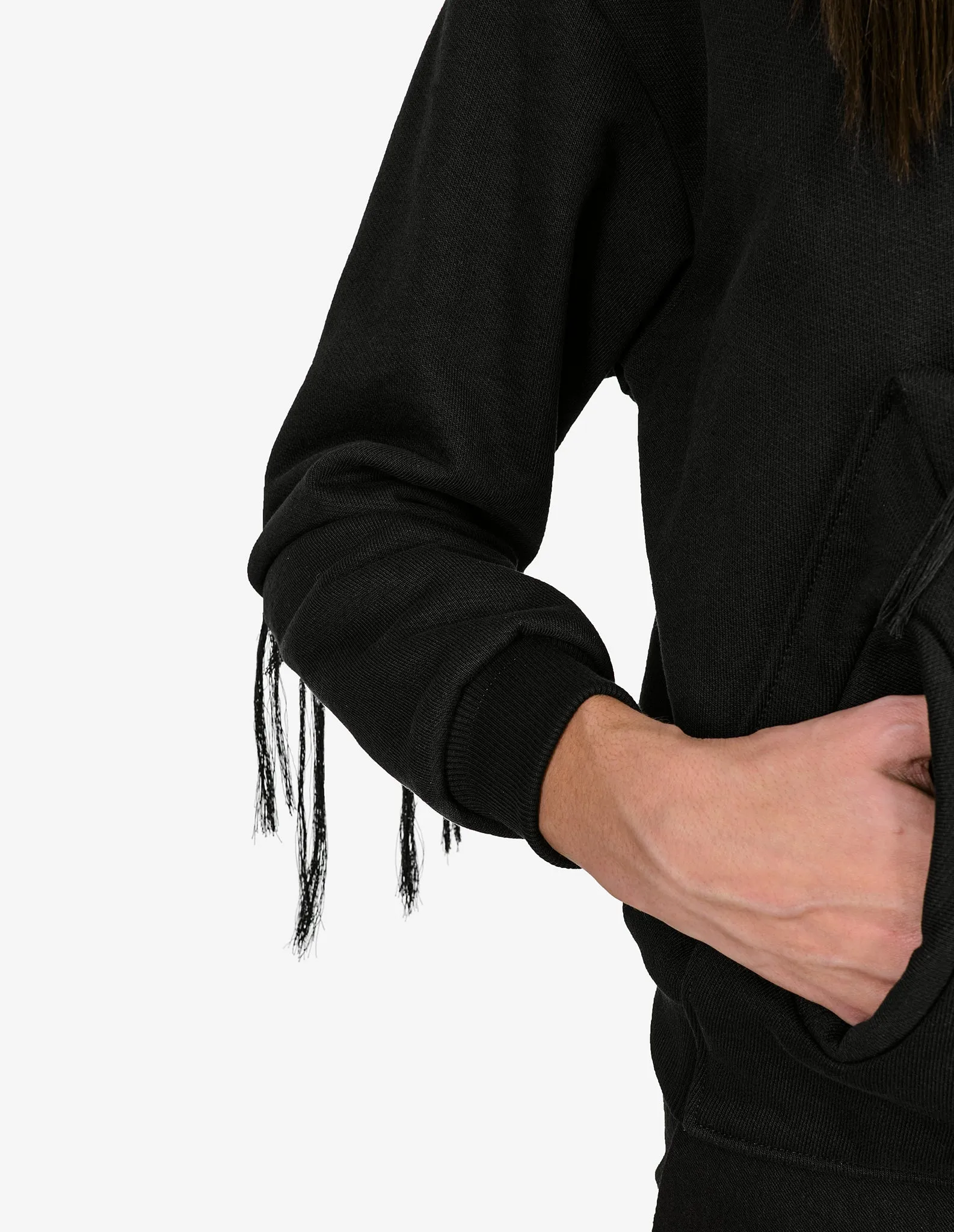 Fringed-Patch Sweatshirt