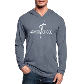 Graphic Hoodie, Armor of God Long Sleeve Tri-Blend Hooded Tee