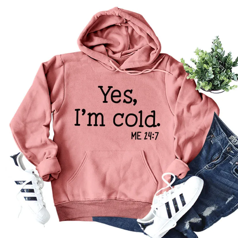 Hooded Long Sleeve Printed Pocketed Solid Sweatshirt