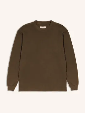 Humbie Sweat In Peat Waffle Jersey
