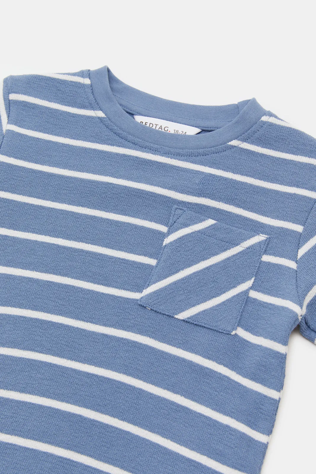 Infant Boys Blue Stripe Jogger Suit (2 Piece)