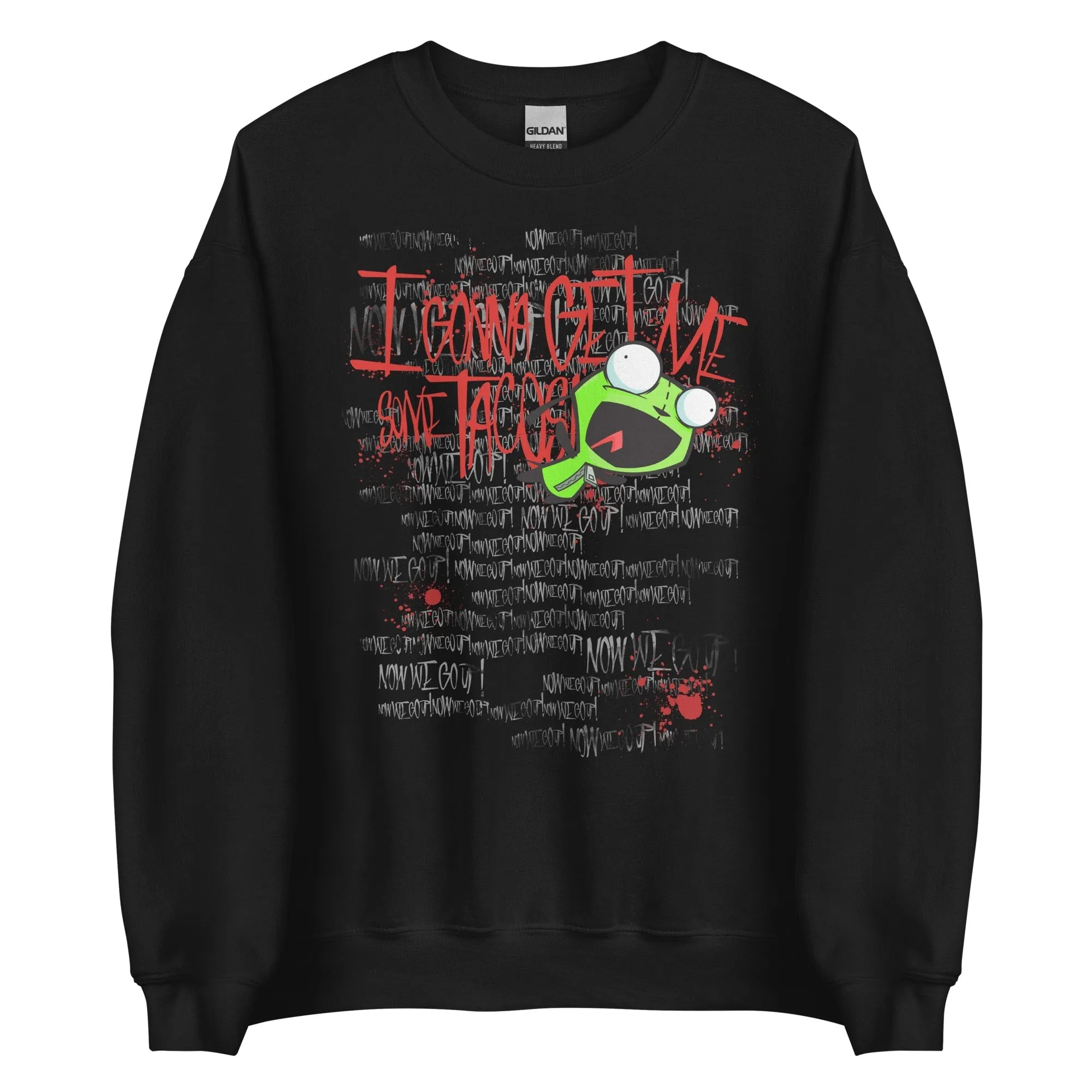Invader Zim Gonna Get Me Some Tacos Adult Crewneck Sweatshirt