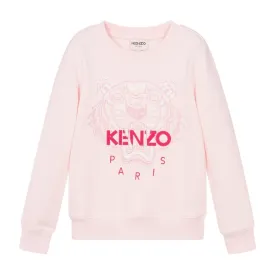 Kenzo Kids Tiger Logo Pink Sweatshirt