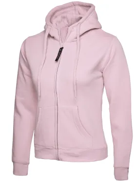 Ladies Classic Full Zip Hooded Sweatshirt | Pink