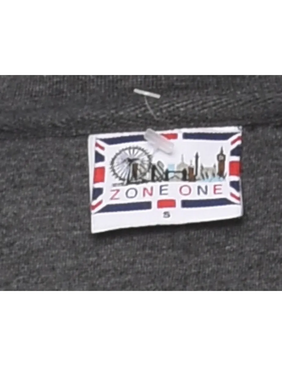 London England Dark Grey Embroidered Sweatshirt - S