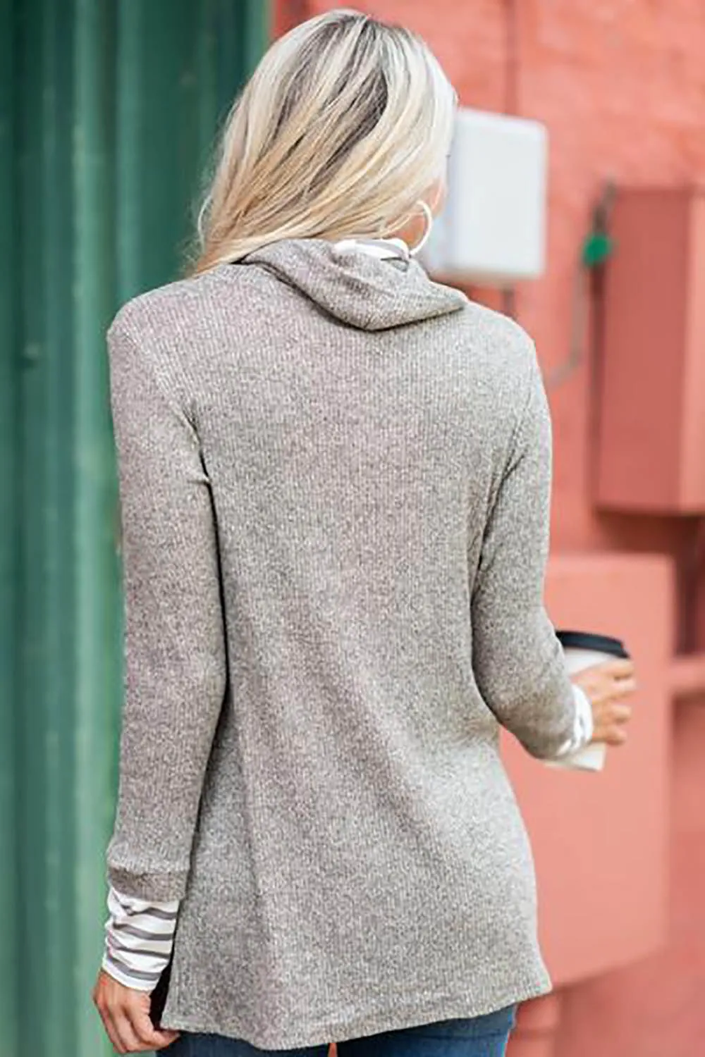 Long Sleeve Plain Casual Crew Neck Sweater