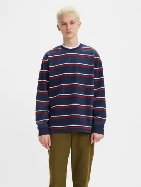 Men's Striped Crew Neck Sweatshirt