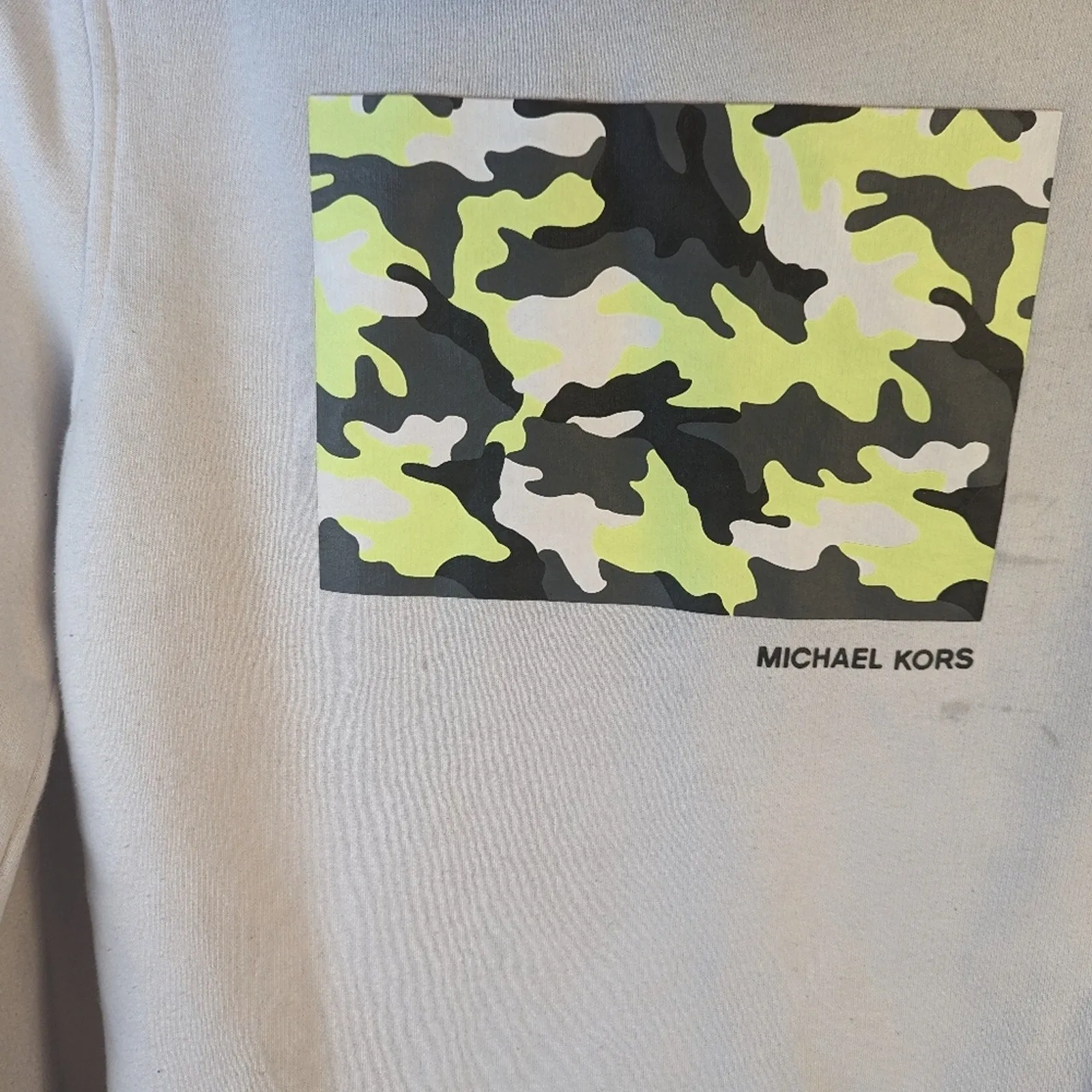 Michael Kors Camouflage Zip Up Hooded Sweatshirt / Medium