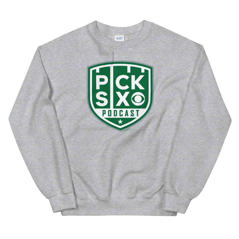 Pick Six Podcast Logo Fleece Crewneck Sweatshirt
