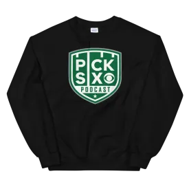 Pick Six Podcast Logo Fleece Crewneck Sweatshirt