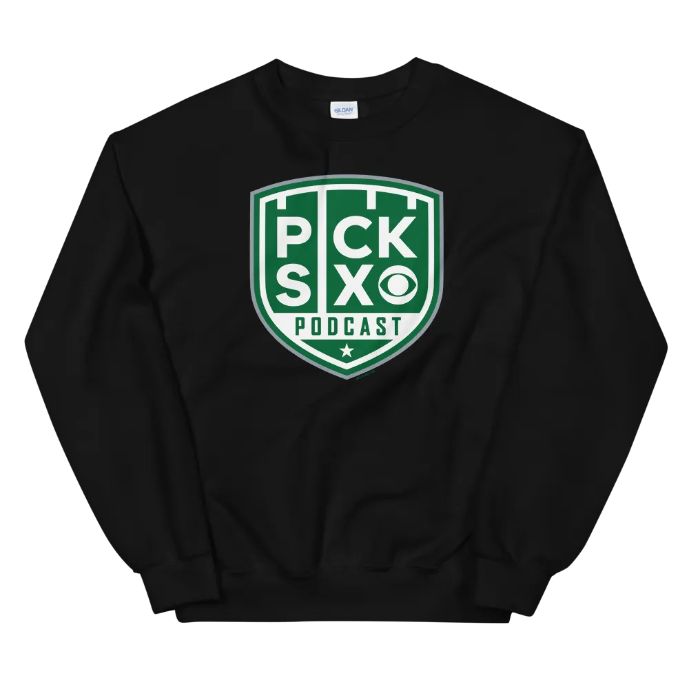 Pick Six Podcast Logo Fleece Crewneck Sweatshirt