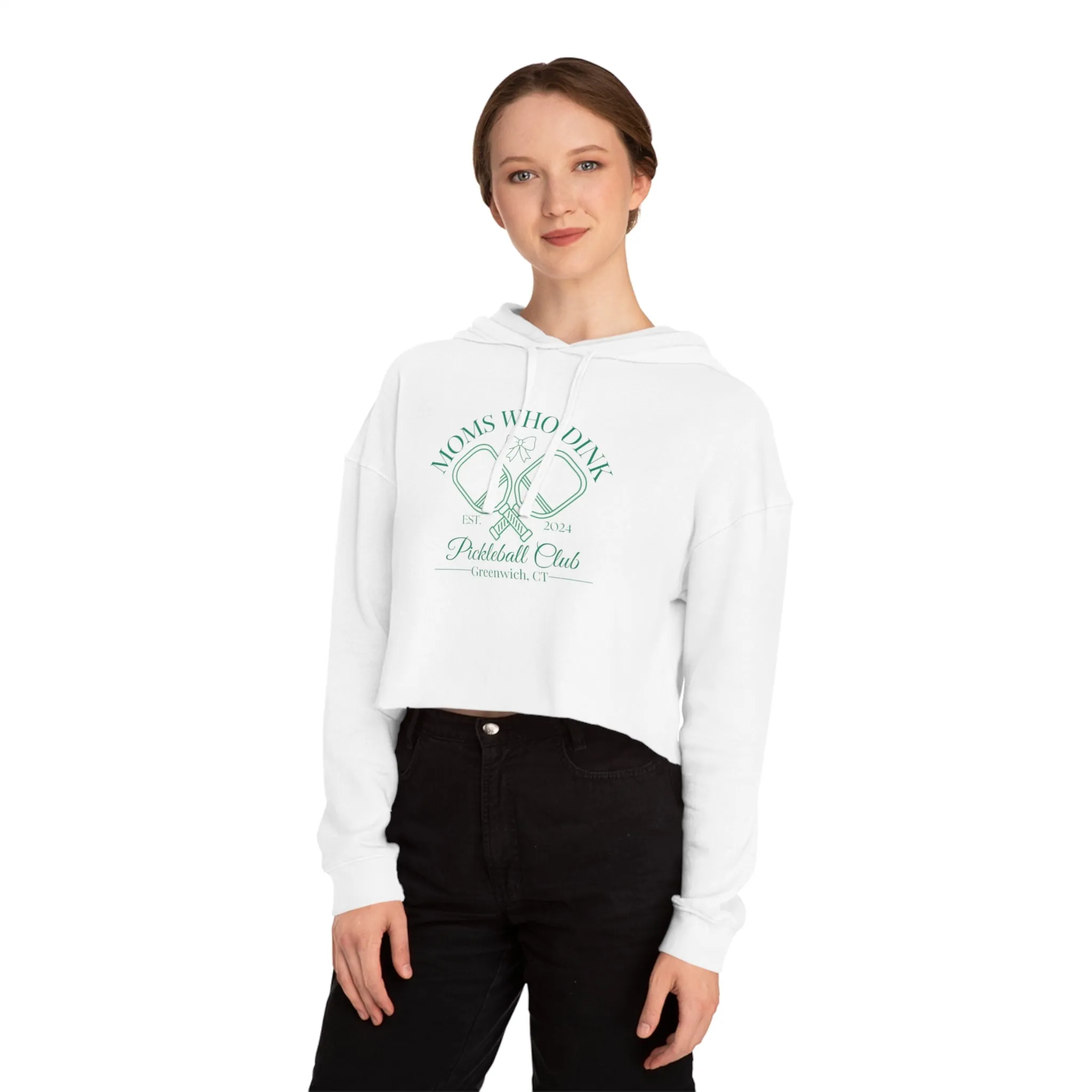 Pickleball Women’s Cropped Hooded Sweatshirt