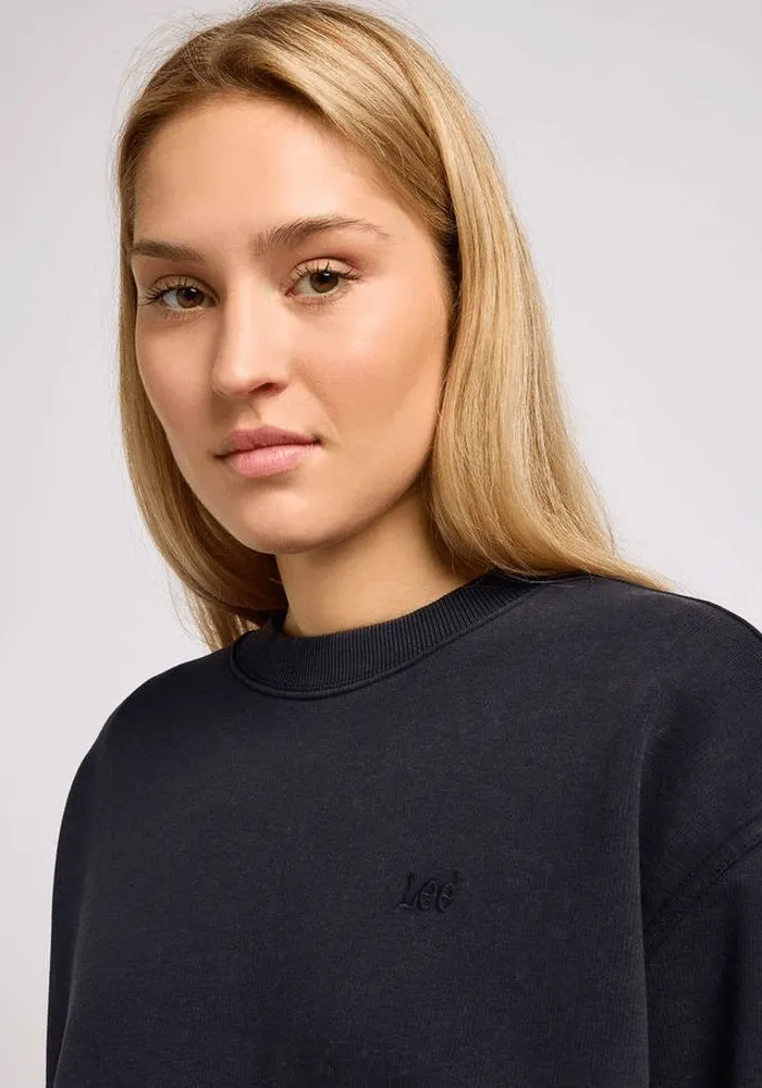 Polerón Mujer Plain Crew Sweatshirt Unionall Black