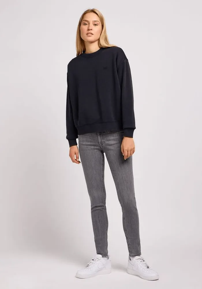 Polerón Mujer Plain Crew Sweatshirt Unionall Black