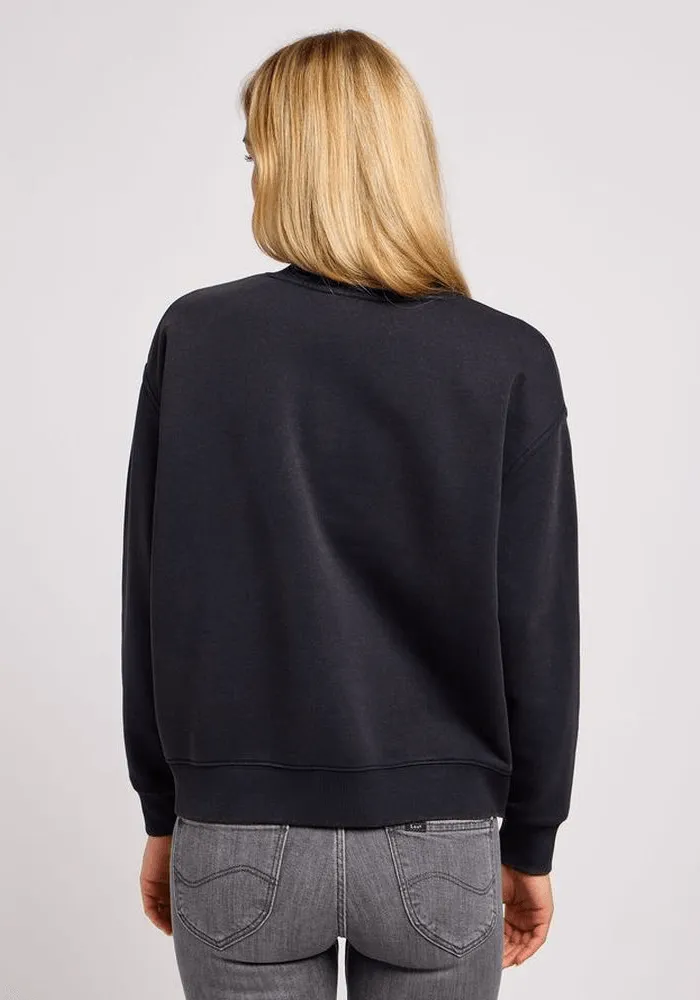 Polerón Mujer Plain Crew Sweatshirt Unionall Black