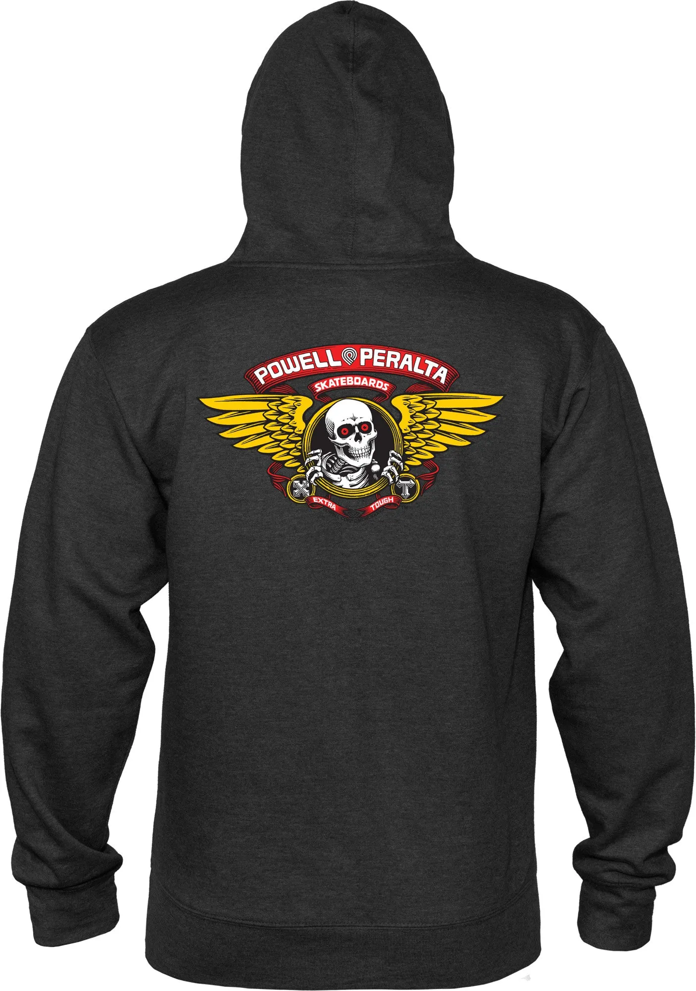 Powell Peralta Winged Ripper Hooded Sweatshirt - Charcoal Heather
