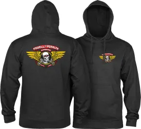 Powell Peralta Winged Ripper Hooded Sweatshirt - Charcoal Heather