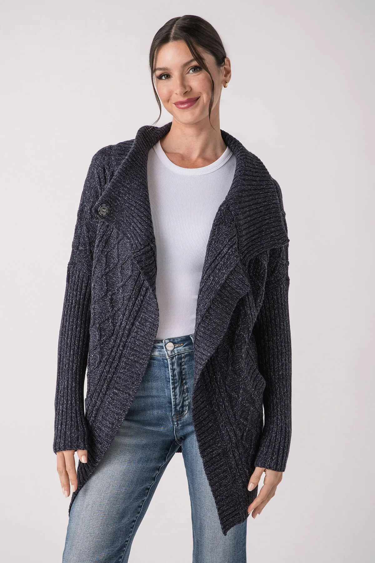 RD Style Naheed Long Sleeve Open Front Cardigan