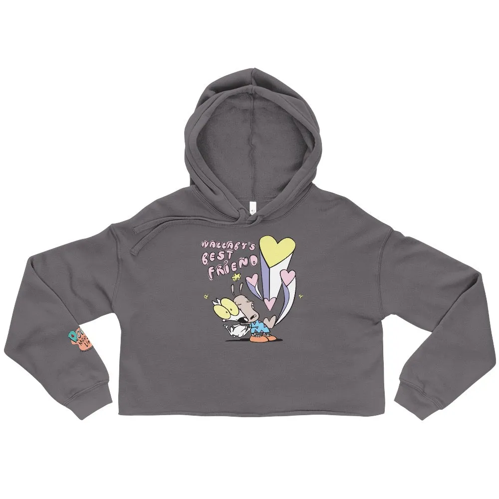 Rocko's Modern Life Wallaby's Best Friend Women's Crop Hooded Sweatshirt