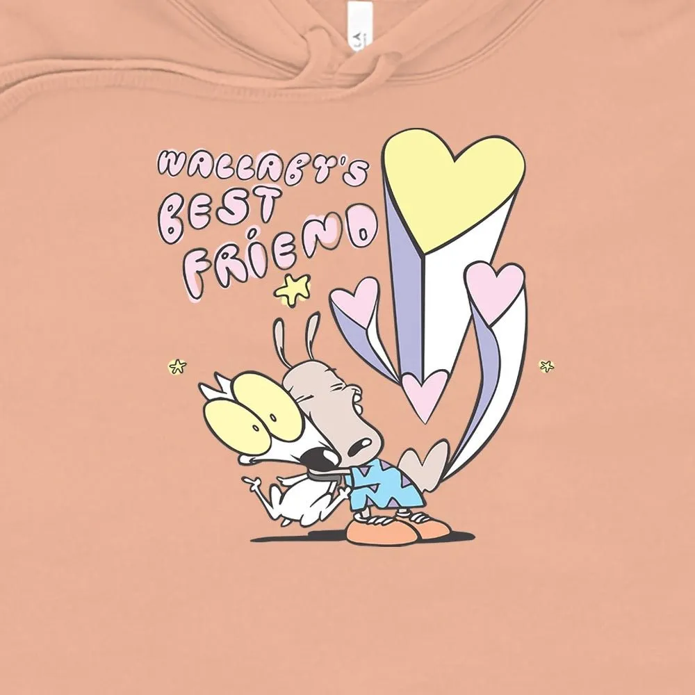 Rocko's Modern Life Wallaby's Best Friend Women's Crop Hooded Sweatshirt