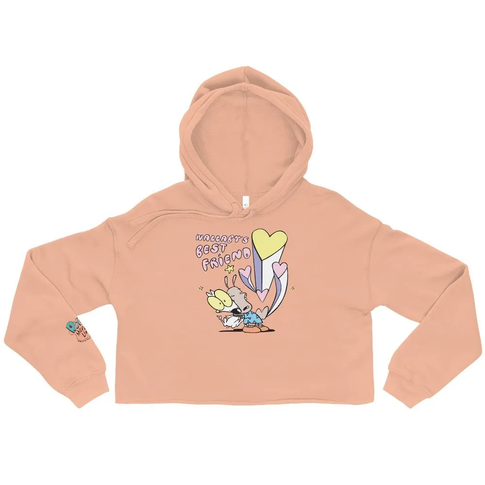 Rocko's Modern Life Wallaby's Best Friend Women's Crop Hooded Sweatshirt
