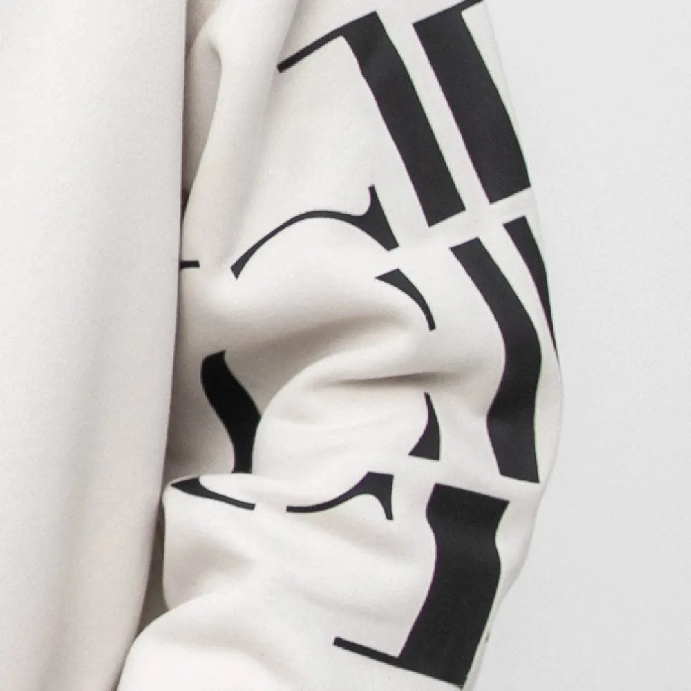 Scattered Logo Crew Sweatshirt - Off White