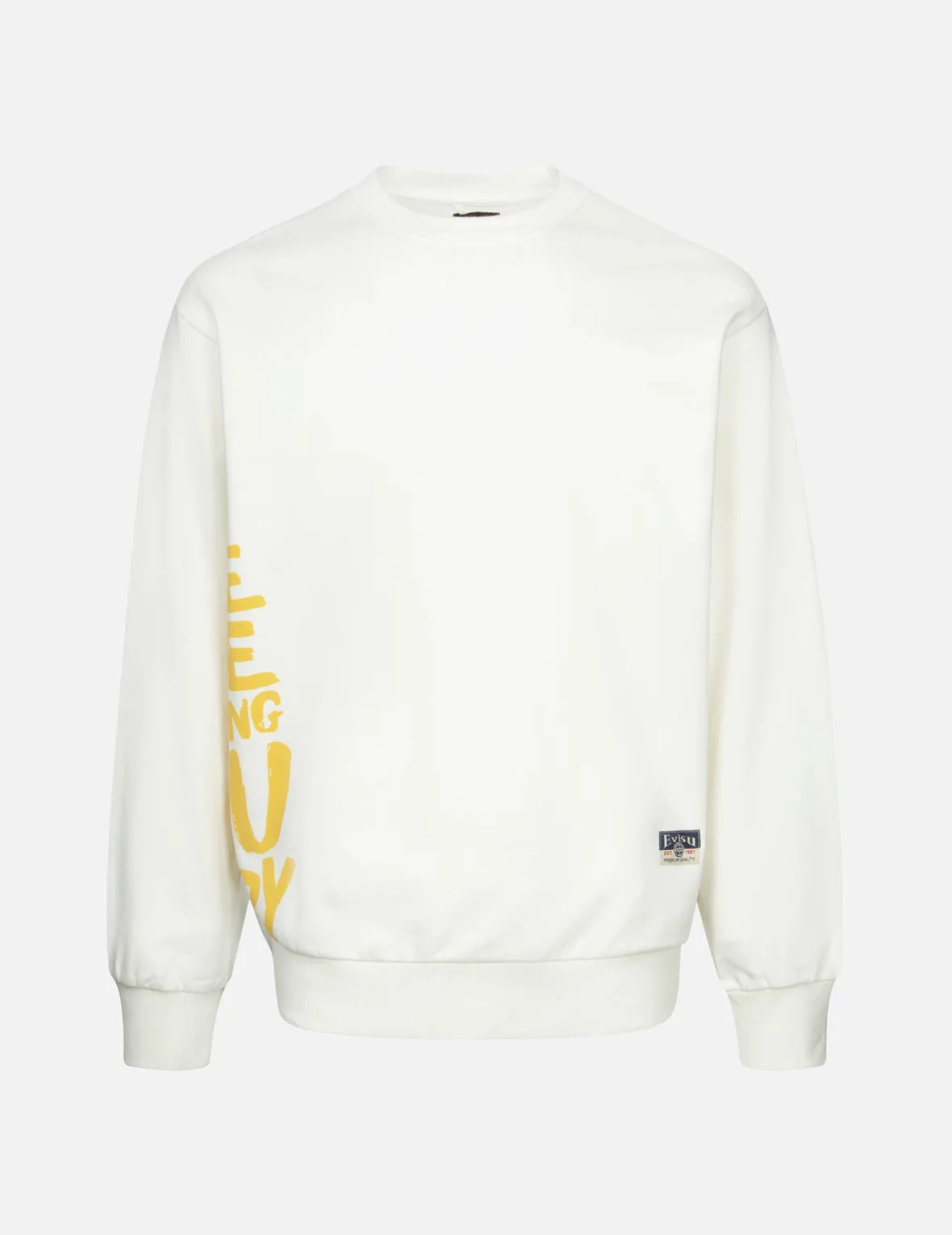 Seagull Pocket and Slogan Print Relax Fit Sweatshirt
