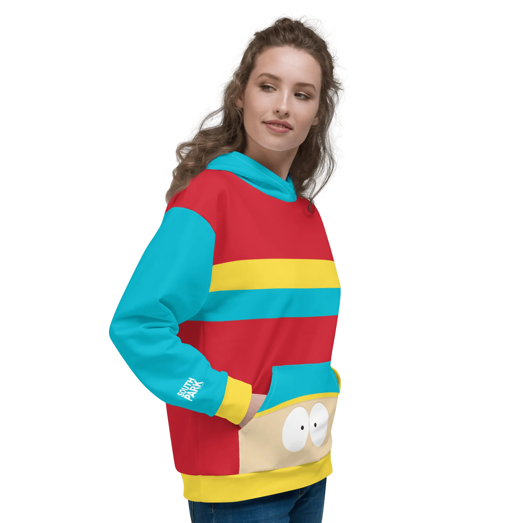 South Park Cartman Color Block Unisex Hooded Sweatshirt